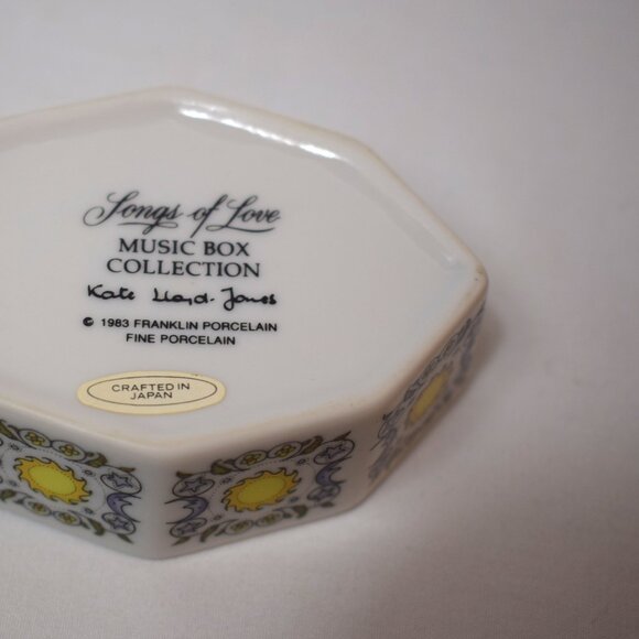 Vintage 1983 Franklin Porcelain Kate Lloyd Jones Night And Day Music Box - Picture 6 of 6